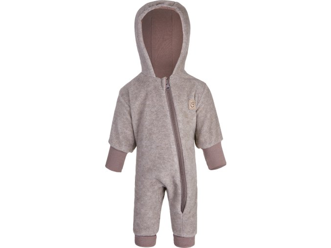 Little Angel overal FLEECE BAMBUS Outlast® - hnědý melír/oříšková (Velikost 74)