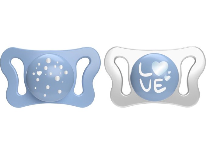CHICCO CHICCO Dudlík Physio Micro silikonový 0-2m kluk 2 ks