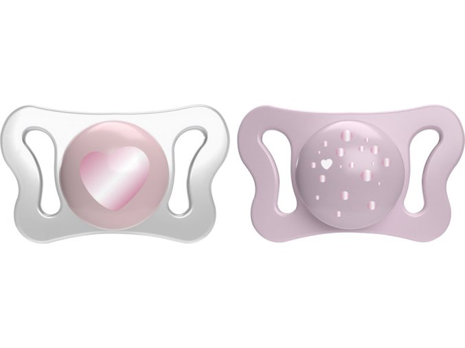CHICCO CHICCO Dudlík Physio Micro silikonový 0-2m holka 2 ks