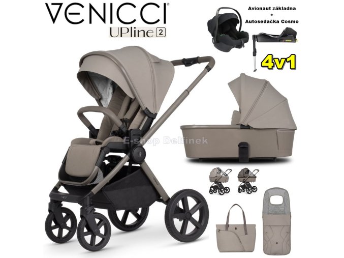venicci upline 2 avionaut cosmo travel system taupe....