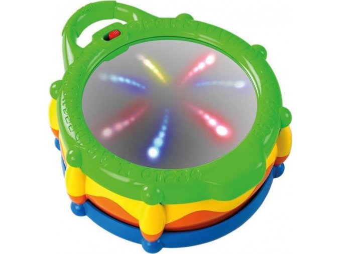 Bright Starts Hračka buben hudební a svítící Light & Giggle Drum ™ 6-36 m