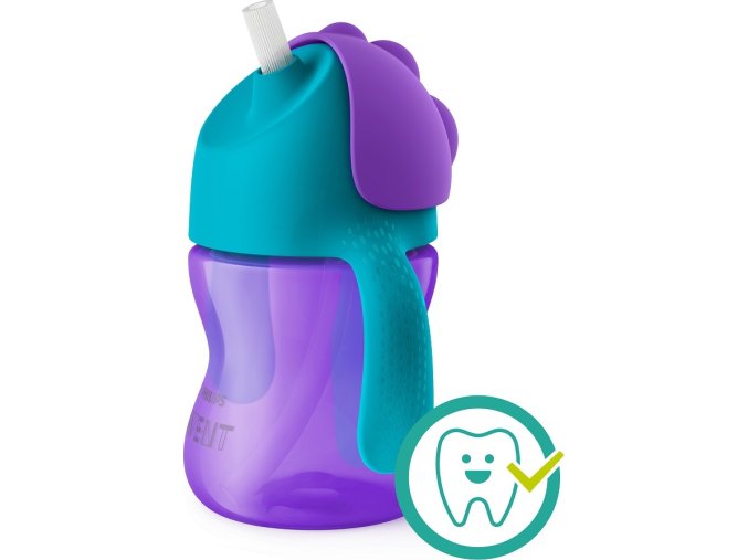 Philips AVENT Hrneček s ohebným brčkem 200 ml Bendy dívka