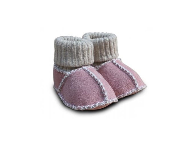 EISBÄRCHEN capáčky kožešinové s nápletem rosé 22/23
