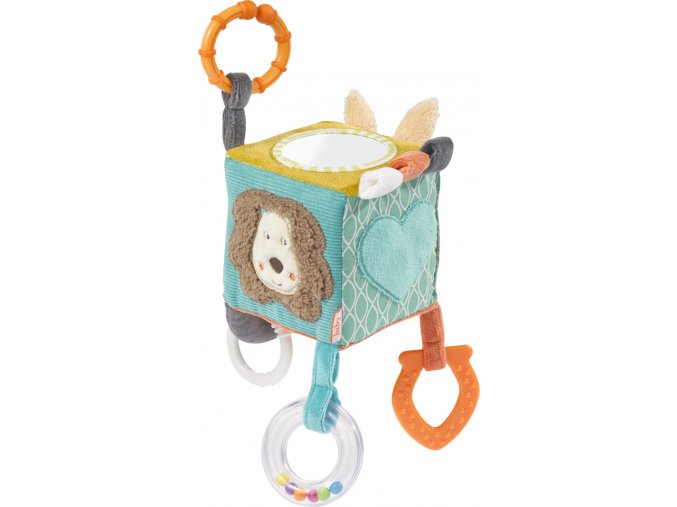BABY FEHN Závěsná hračka kostka,  Kostka (Varianta Funky)