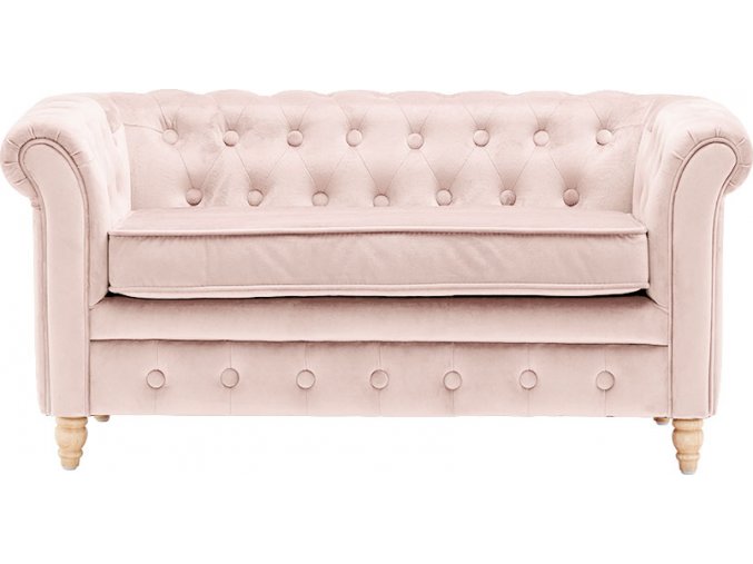 Kids Concept Pohovka Chesterfield Velvet Light Pink