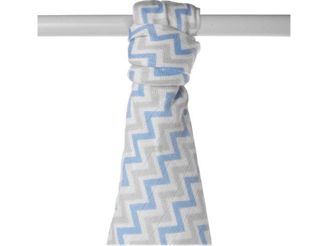 Bambusová osuška XKKO BMB 90x100 - Baby Blue Chevron