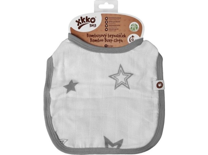burp cloth silver stars mm