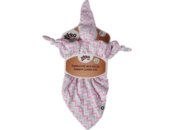 cuddly toy baby pink chevron card mm