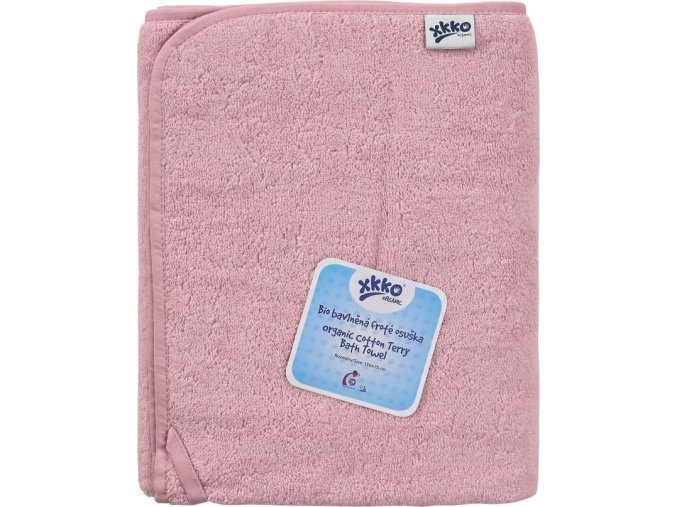 BIO bavlněná froté osuška XKKO Organic 150x75 - Baby Pink