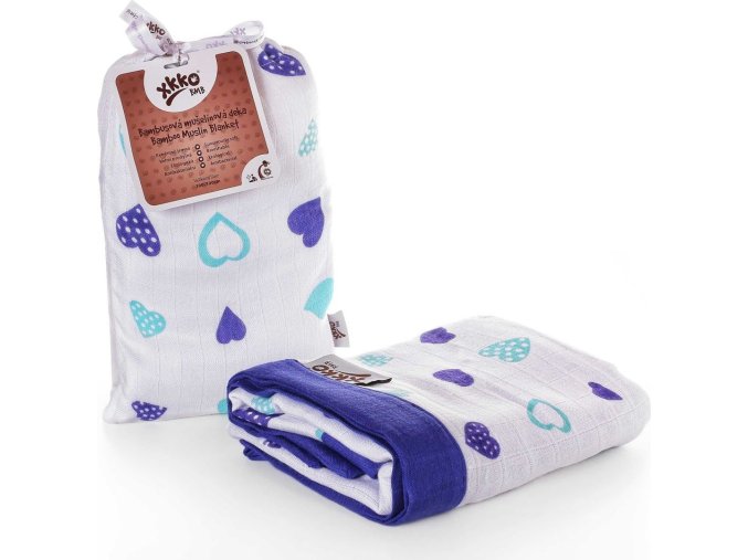 xkko bmb blanket 100x100 ocean blue hearts 50 2