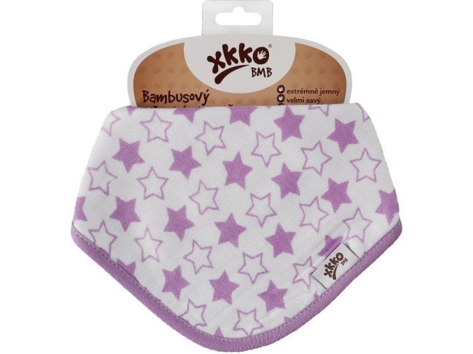 xkko bmb bandana little stars lilac m