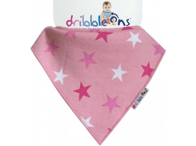 Dribble Ons Designer Pink Stars