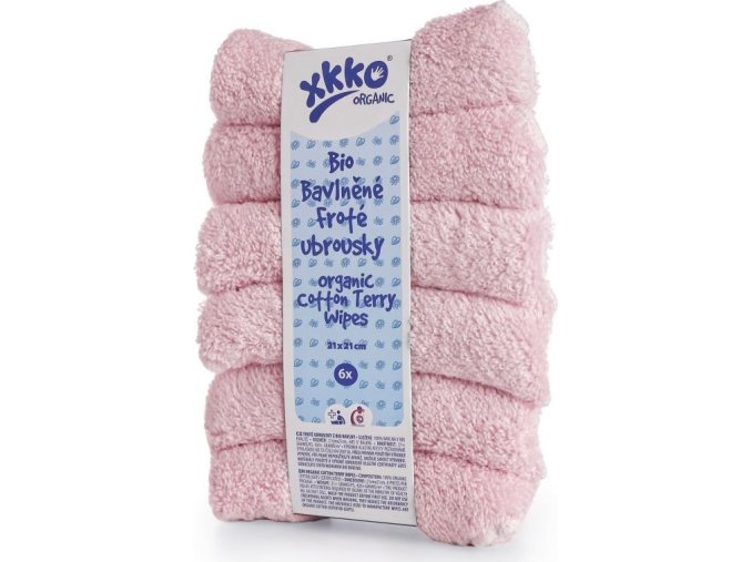 xkko organic wipes 21x21 baby pink m