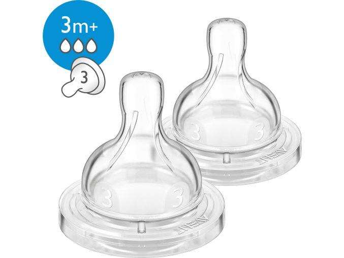 Philips AVENT Dudlík Anti-colic/Classic+ 3 střední průtok, 2 ks