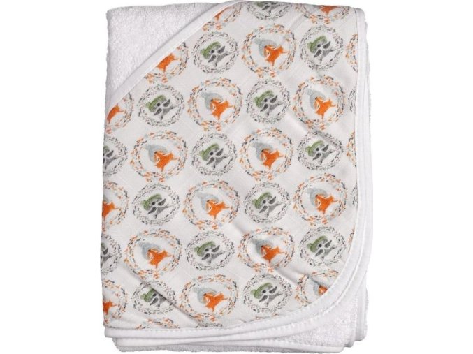 xkko bmb hooded towel 90x90 fox raccoon fold