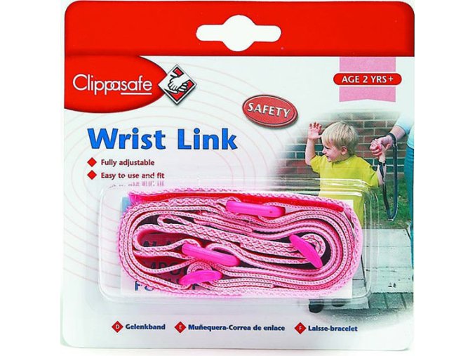 CLIPPASAFE Vodítko na ruku pro dítě (Varianta Pink)