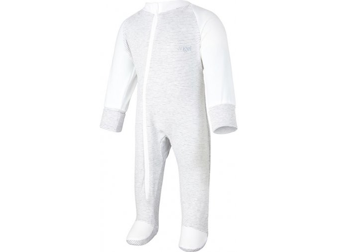 Little Angel overal tenký DR Outlast® - pruh bílošedý melír/bílá (Velikost 56)