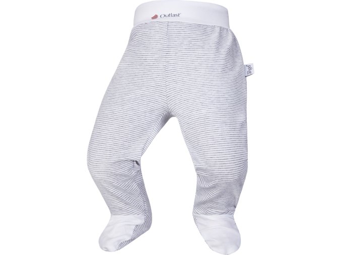 Little Angel polodupačky tenké Outlast® - pruh bílošedý melír/bílá (Velikost 62)