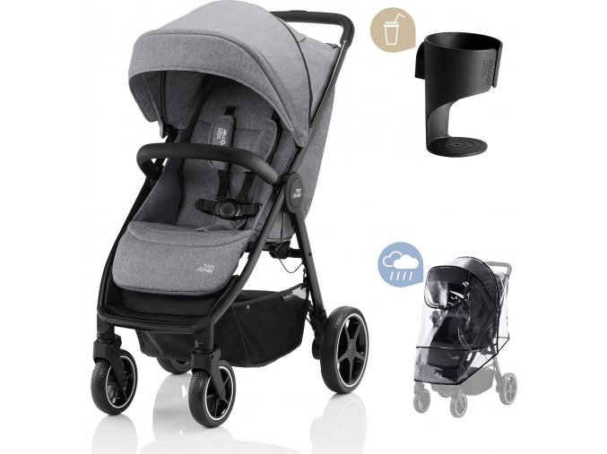 BRITAX Kočárek B-Agile R (Varianta Elephant Grey/Black)