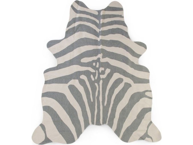 Childhome Koberec Zebra šedý 145x160 cm