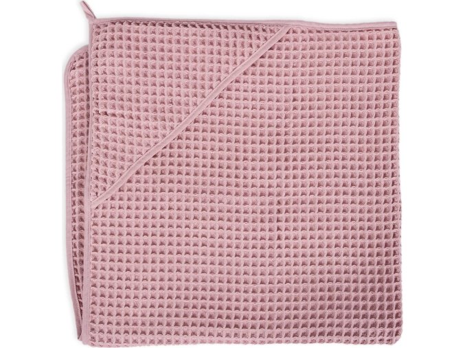 Ceba Osuška s kapucí Froté Waffle Line 100x100 Silver Pink Ceba