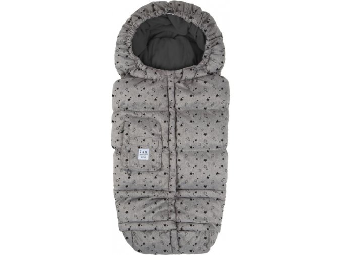 7AM Enfant Blanket 212 Evolution fusak Heather Grey Stars