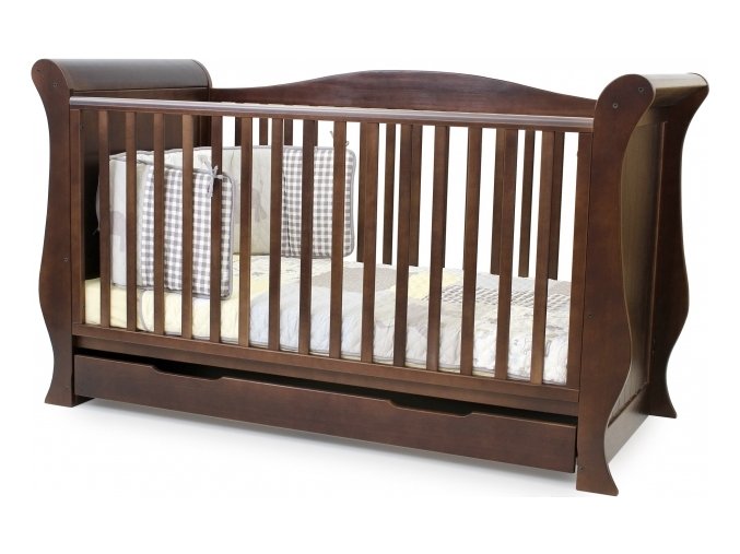 BabyStyle Hollie postýlka Rich Walnut, 140x70 cm