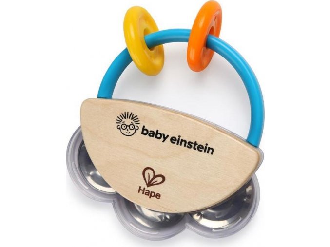 BABY EINSTEIN Hračka dřevěná hudební tamburína HAPE 3m+