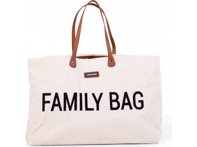 Childhome Cestovní taška Family Bag Teddy Off White