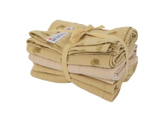 LODGER Swaddler Flame Tribe 3balení 70 x 70 cm Sand