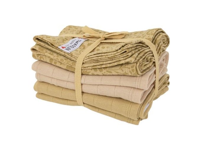 LODGER Swaddler Flower Tribe 3balení 70 x 70 cm Sand