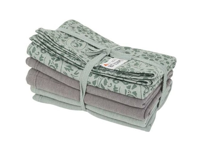 LODGER Swaddler Flower Tribe 3balení 70 x 70 cm Silt Green