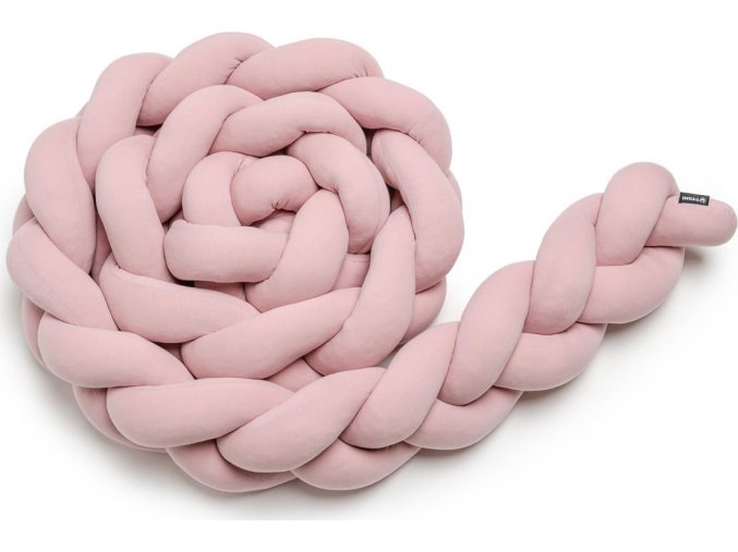 Pletený mantinel 360 cm, pink
