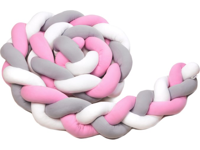 pleteny mantinel white pink grey