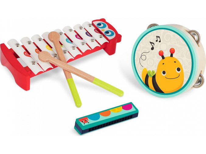 B-Toys Hudební nástroje dřevěné Mini Melody Band