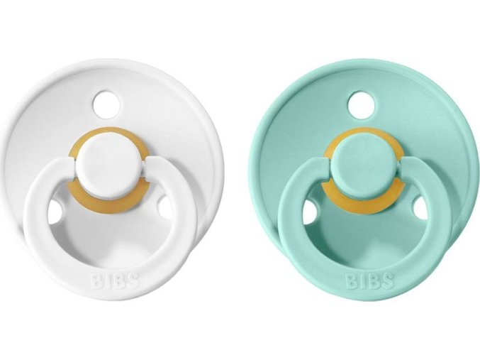 BIBS Colour cumlíky z prírodného kaučuku 2ks - veľkosť 2 White / Mint