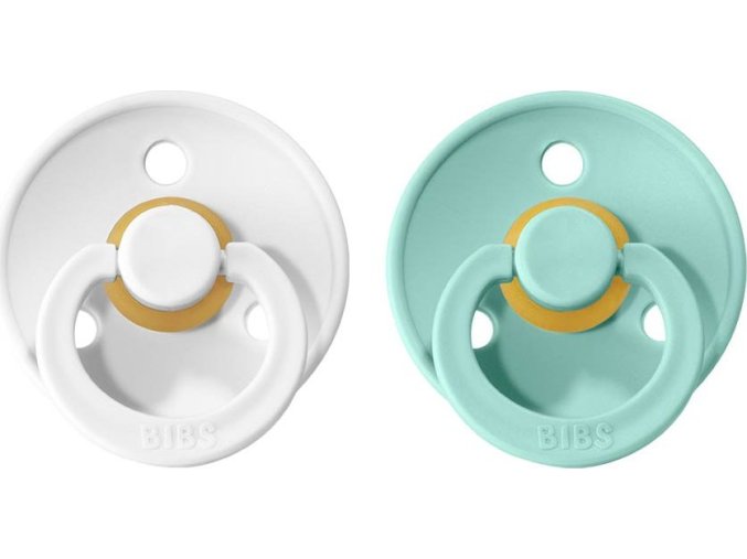 BIBS Colour cumliky z prirodneho kaucuku 2ks WhiteMint