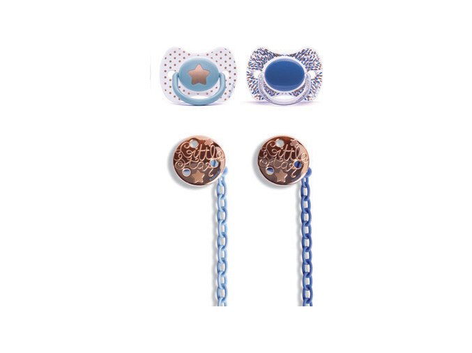 SUAVINEX Set PREMIUM HAUTE COUTURE +4 m - ŠIDÍTKO + KLIP (Varianta HC GOLD ŠIDÍTKO fyziologické+4m SIL+ KLIP MODRÁ HVĚZDA)