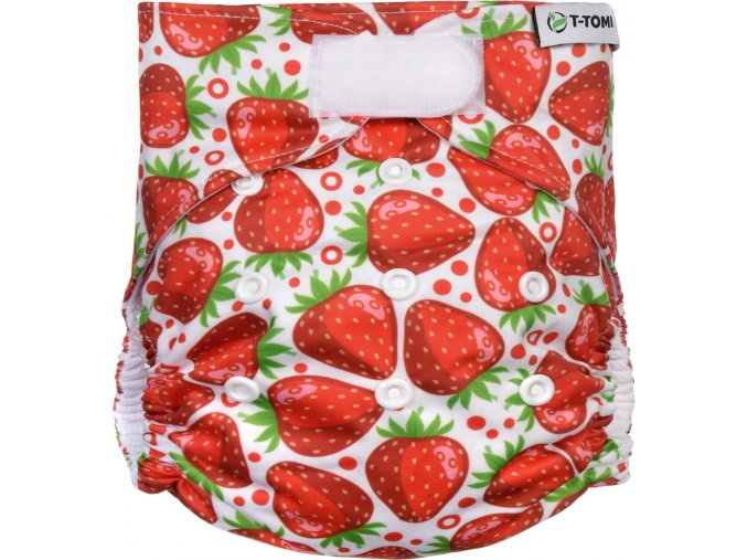 Kalhotková plena AIO - přebalovací set suchý zip, strawberries