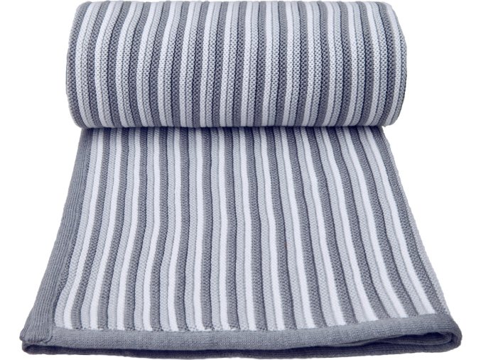 pletena deka spring white grey