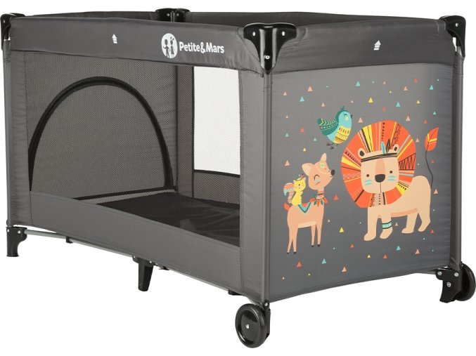 PETITEMARS PETITE&MARS Postýlka cestovní Koot - Lion Grey
