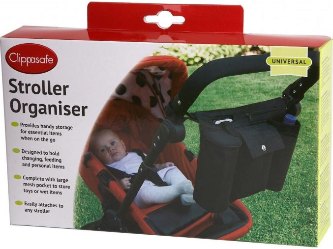 CLIPPASAFE Organizér na kočárek, , Černá (Varianta Black)