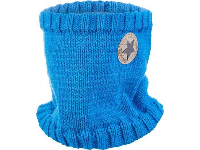 Little Angel Nákrčník pletený hladký LA Outlast ® - modrá-logo