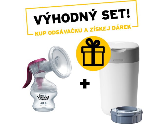 Tommee Tippee Manuální odsávačka Made for Me + Koš na pleny Sangenic Twist & Click