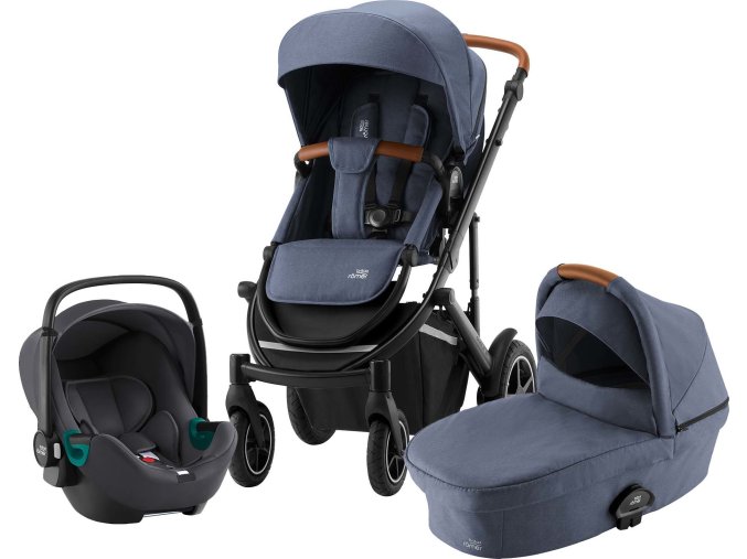 BRITAX Set kočárek Smile III + hluboká korba + autosedačka Baby Safe 3 i-Size-2022