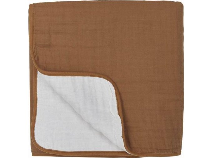 Mušelínová osuška velká - Camel/off white