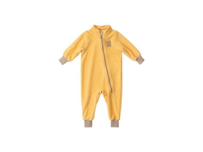 LEOKID Fleecový overal Yellow Mellow vel. 18 - 24 měsíců (vel. 86)