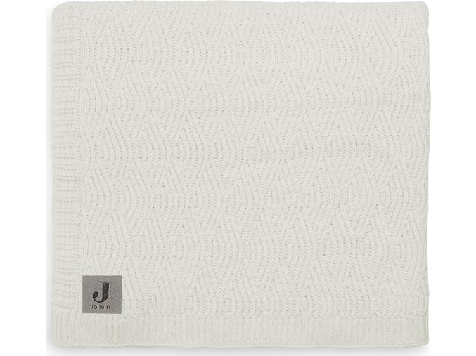 Jollein Deka pletená 75x100 cm River Knit Cream White