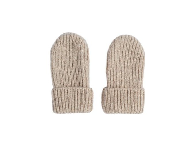 LODGER Mittens Folklore Merino Wool Beige 1 - 2 roky