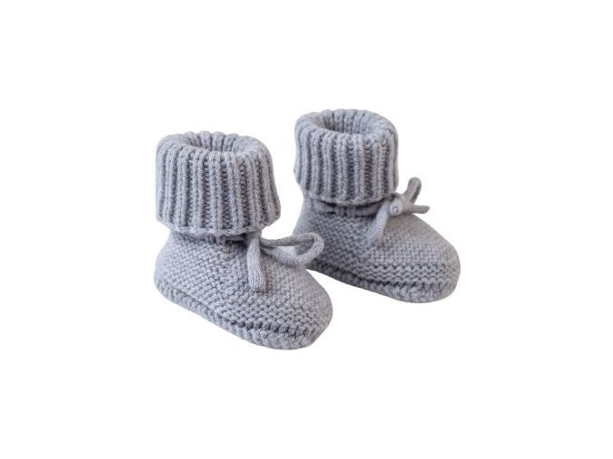 LODGER Slipper Folklore Merino Wool Drizzle 0 - 6 měsíců
